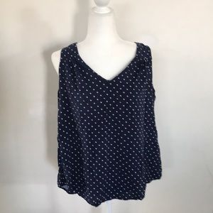 XL Navy Polka Dot Tank